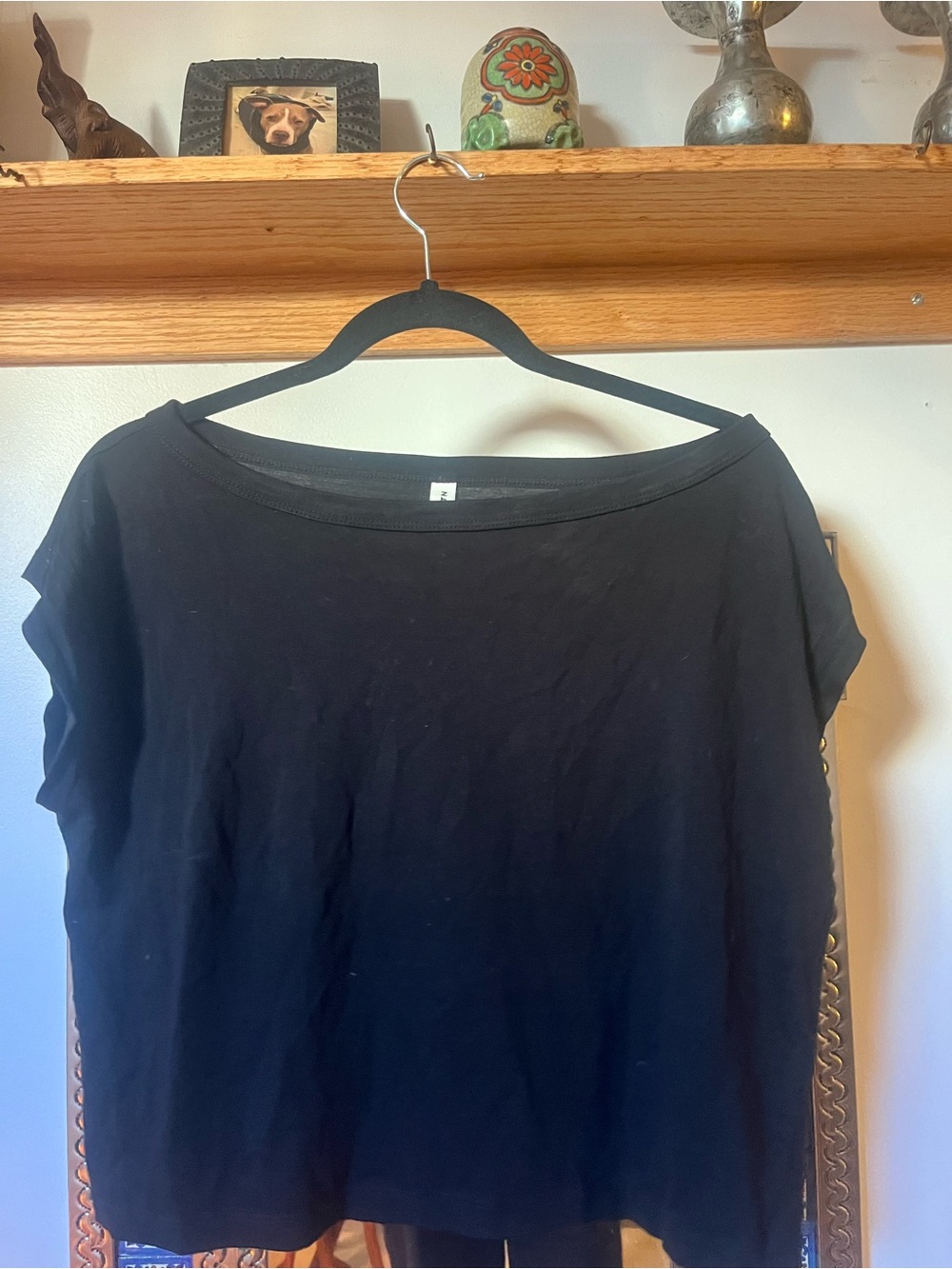 KOTN Black Boatneck Short Sleeve Tee - Classic Black
